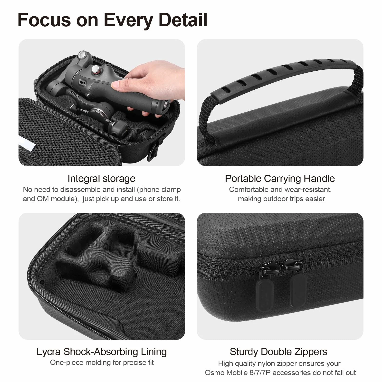 Osmo Mobile 8/7P - Borsa portatile per DJI Osmo Mobile 8/7/7P Vlog Combo Accessori
