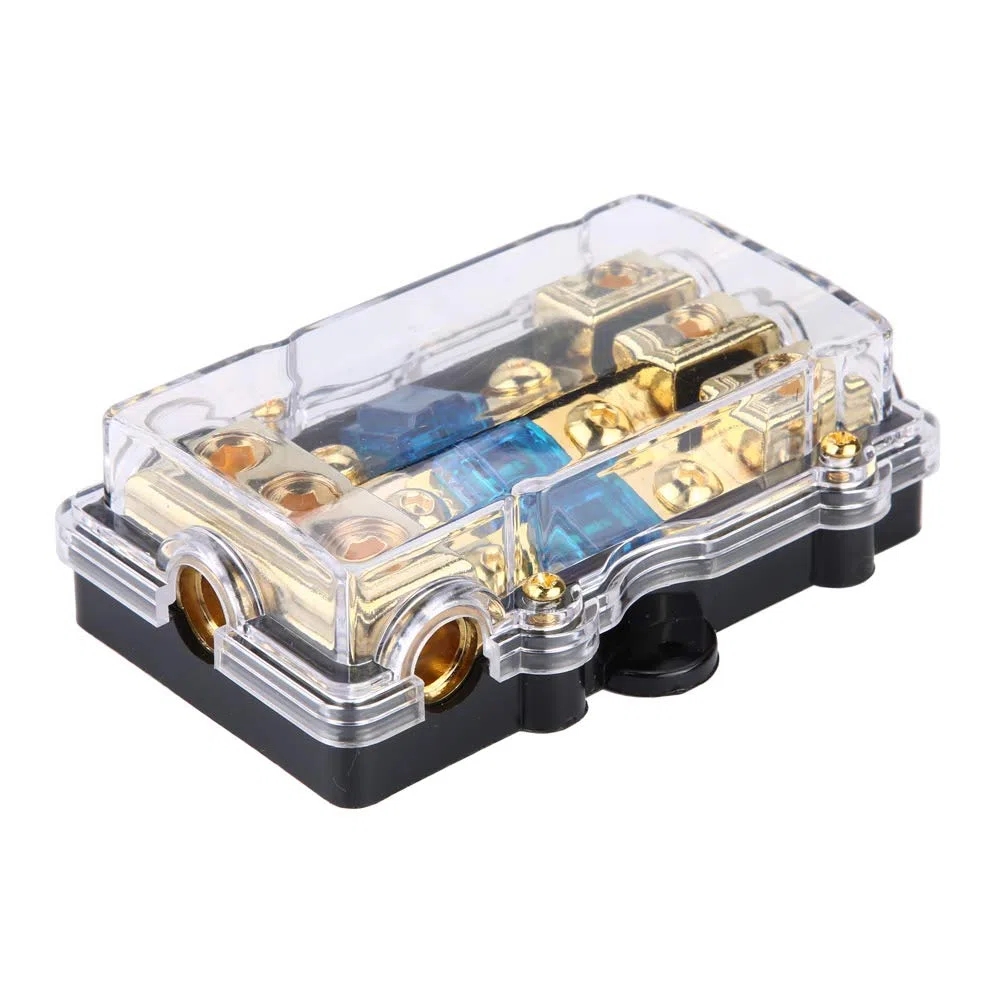 Porta Fusibile Scatola Portafusibili Circuito Audio Auto Stereo 24V 60A 1 in 3 Modi 0GA (2GA / 4GA) * 3 in 4GA (6GA / 8GA) * 3 Fuori Per Veicoli Audio