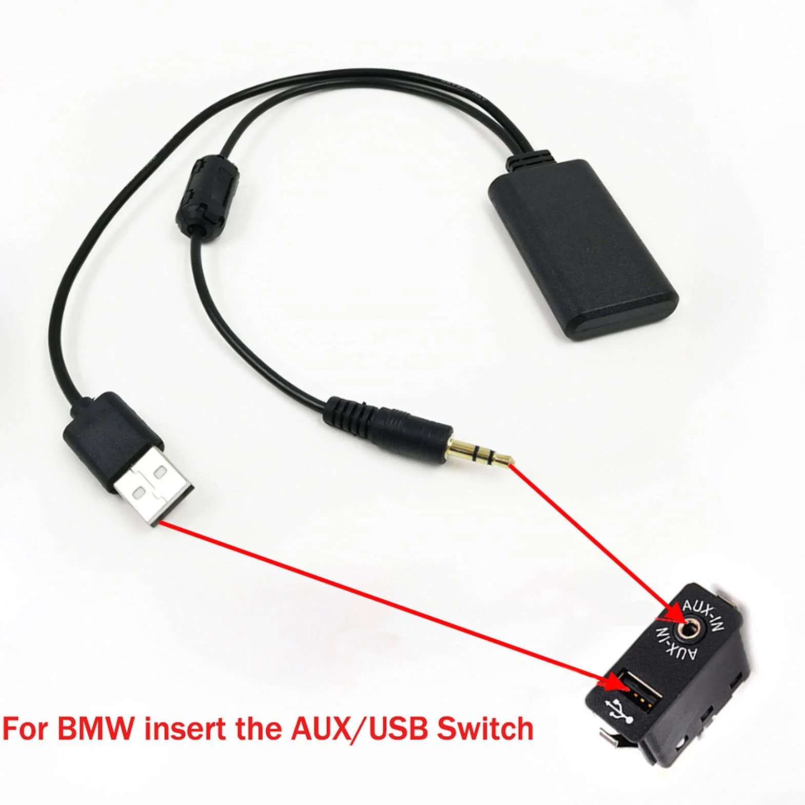 Aramox Ricevitore Bluetooth per Auto, Porta USB AUX + 5V / 12V 3,5 Mm Ricevitore Bluetooth 5.0 Senza Fili Connettore Adattatore Audio per Lettore Musicale