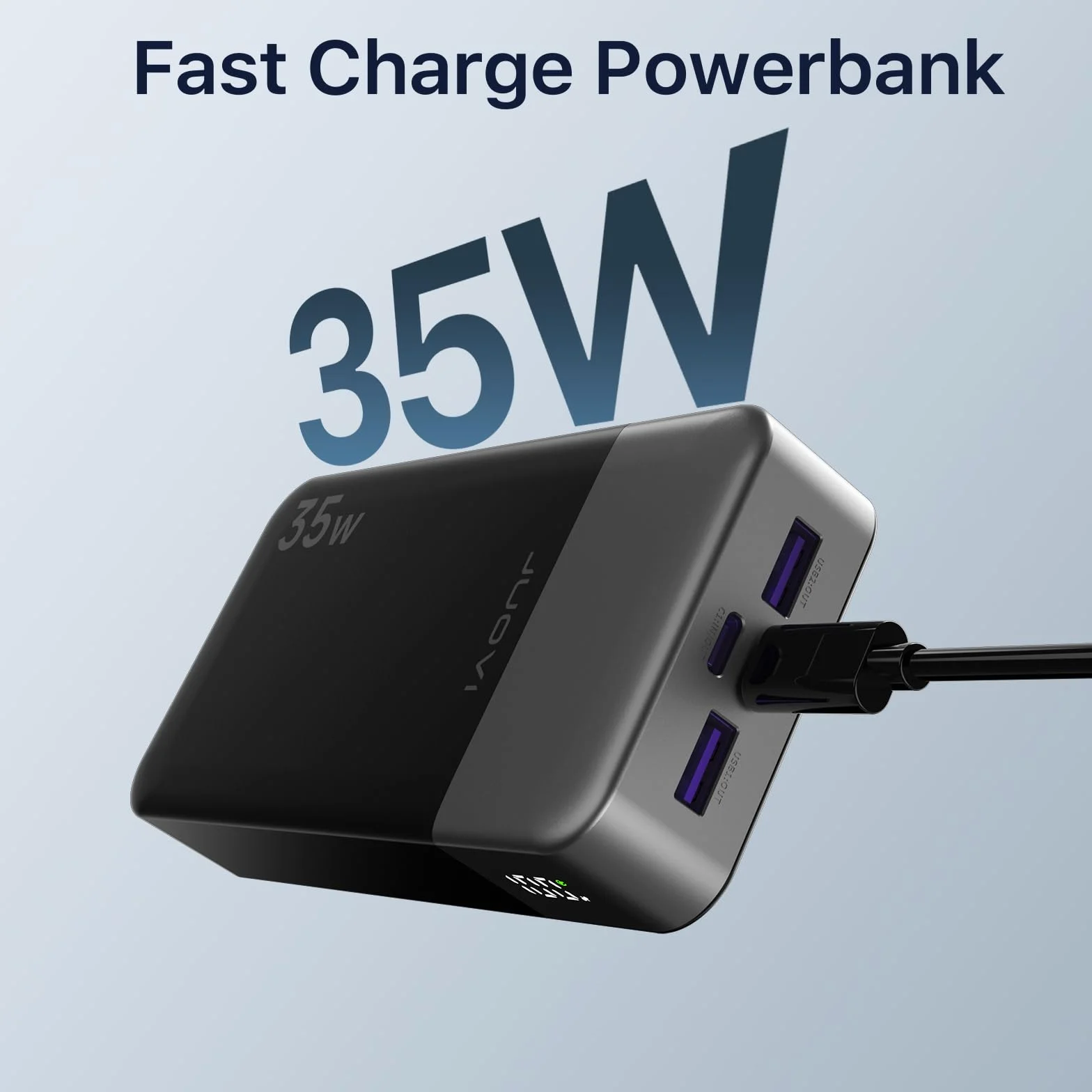 Portable Power Bank 20000mAh, JUOVI 35W caricabatterie portatile, batteria di ricarica rapida, PD3.0 QC4.0 batteria esterna del telefono con display LED per iPhone 16 15, Galaxy, Tablet, Switch, ecc