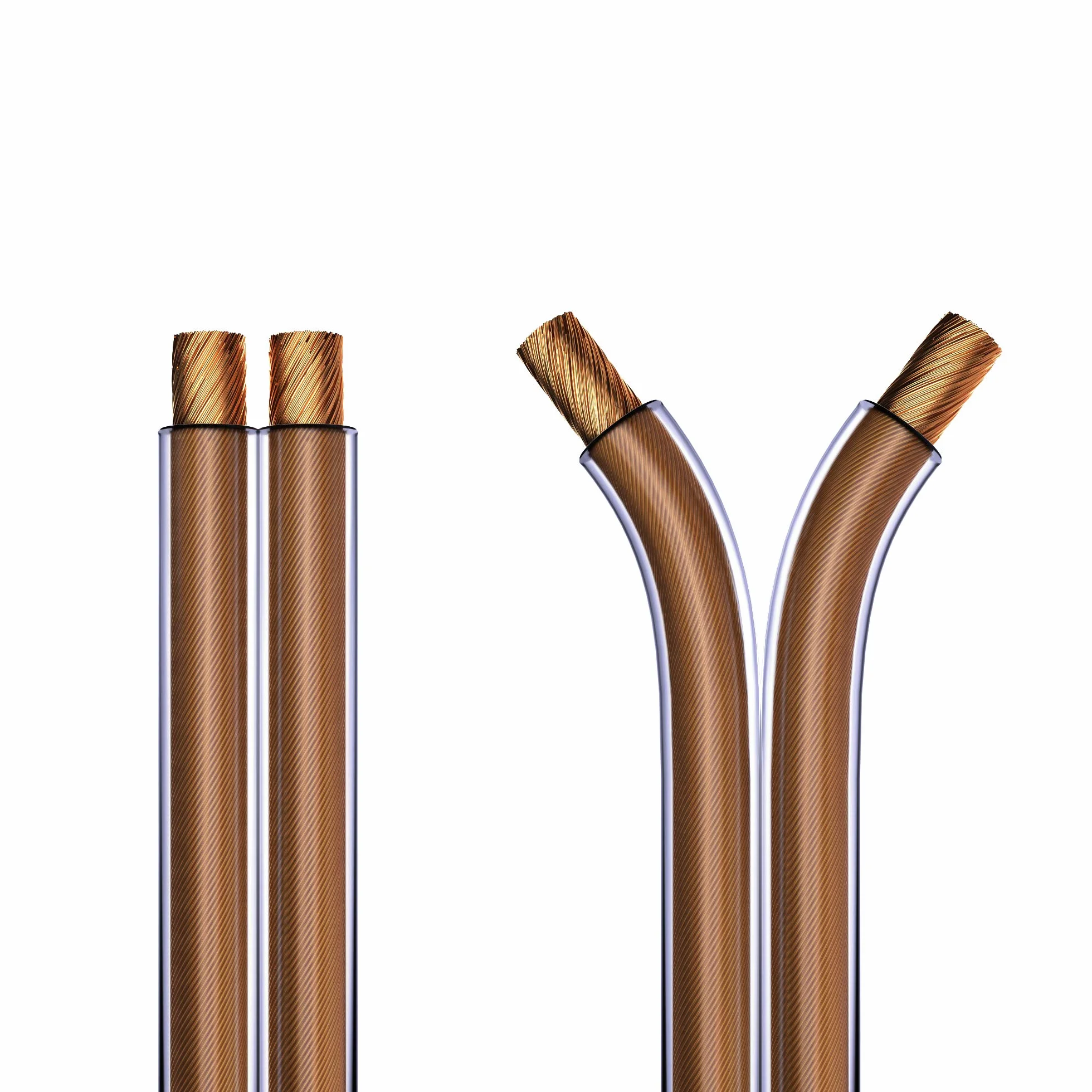 PureLink Cavo per altoparlante, OFC 2 x 4,00 mm², 0,20 mm, 10 m, cavo in rame puro per HiFi, cassette subwoofer, cavo audio con marcatura di polarità, trasparente