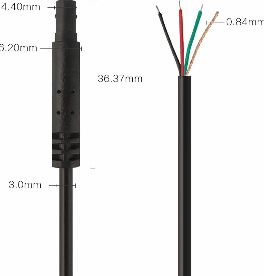 WOLFBOX 50Ft Cavo Di Ricambio Più Lungo Della Telecamera Posteriore per G840S/G930/G840H/G850/G900/i07 Specchietto Retrovisore Smart (4 Pin, 2,5 Mm)