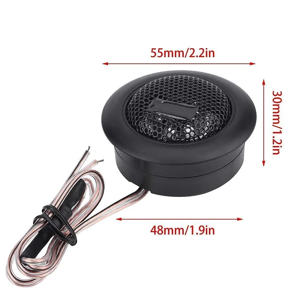 Tyenaza Altoparlanti per auto, Tweeter per auto Coppia generale 12V 120W Auto Mini Super Power Altoparlanti per tweeter a cupola ad alta potenza Altoparlanti per tweeter a cupola micro a tromba