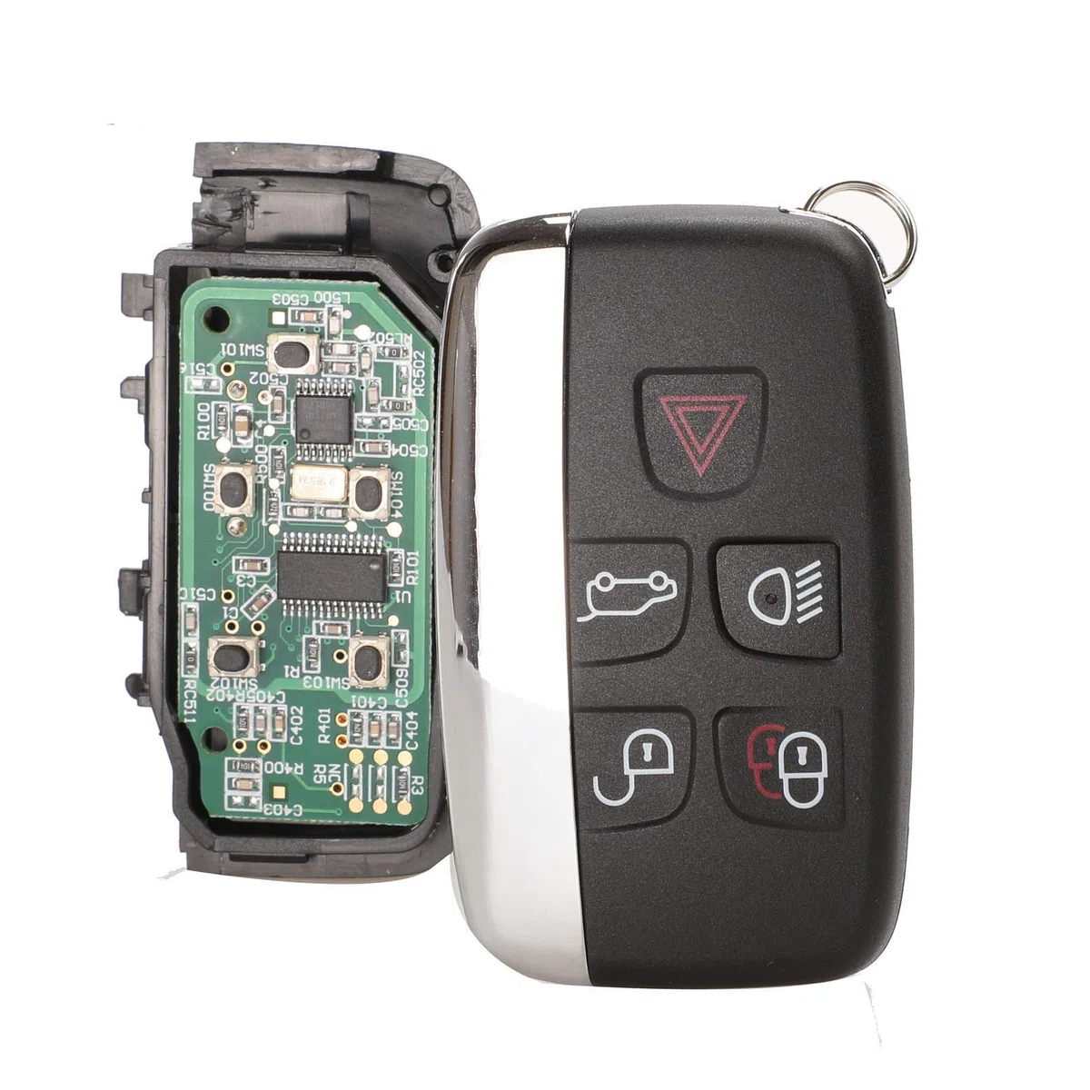 5B 433MHz Telecomando per Jaguar per Land R0ver Discovery 4 Sport Evoque | per Range R0ver per Freelander,5 pulsanti ,Con chip integrato senza chiave ,chiave a distanza per auto adatta,