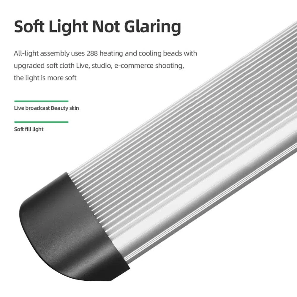 AL-20 Luce LED a doppio braccio 40 W 3000 K-6000 K (± 200 K) con schermo LCD e telecomando per trucco di bellezza, manicure, tatuaggi, live online, studio fotografico