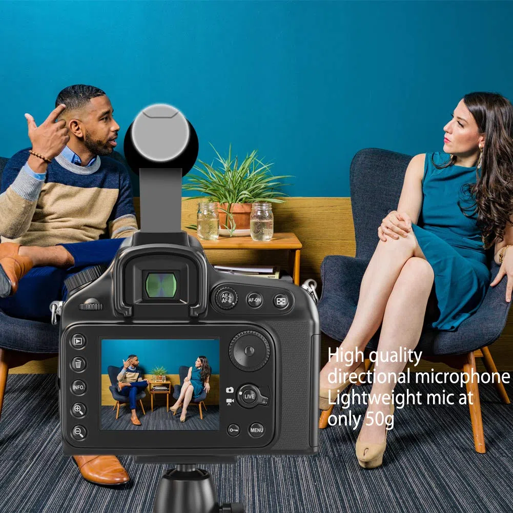 Microfono per fotocamera, microfono video per interviste DSLR, microfoni per Canon Nikon Sony Panasonic Fuji