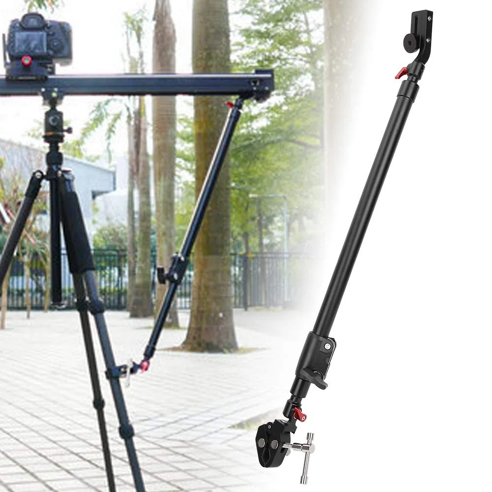 Asta di supporto, supporto per slider video per fotocamera professionale in lega di alluminio Aste per treppiede portatili Staffa a forma di ferro di cavallo con cursore regolabile per smartphone Viag