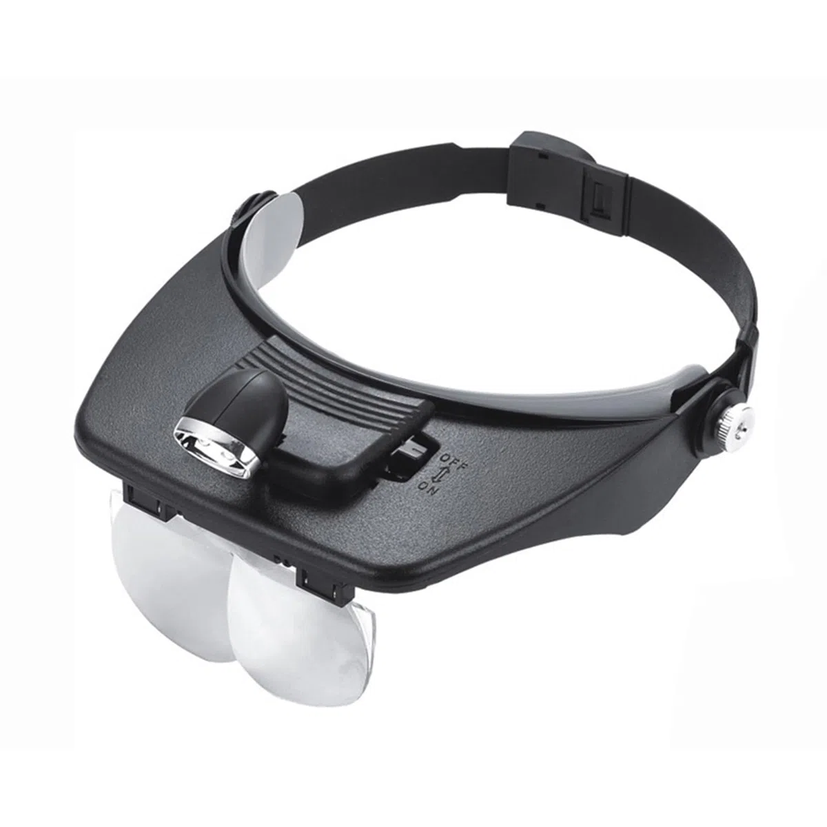 Lente d'ingrandimento frontale con 3 luci LED, strumento di riparazione orologiaio, 6 lenti intercambiabili multiple, 1 x 1,5 x 2 x 2,5 x 3,5 x 8 x