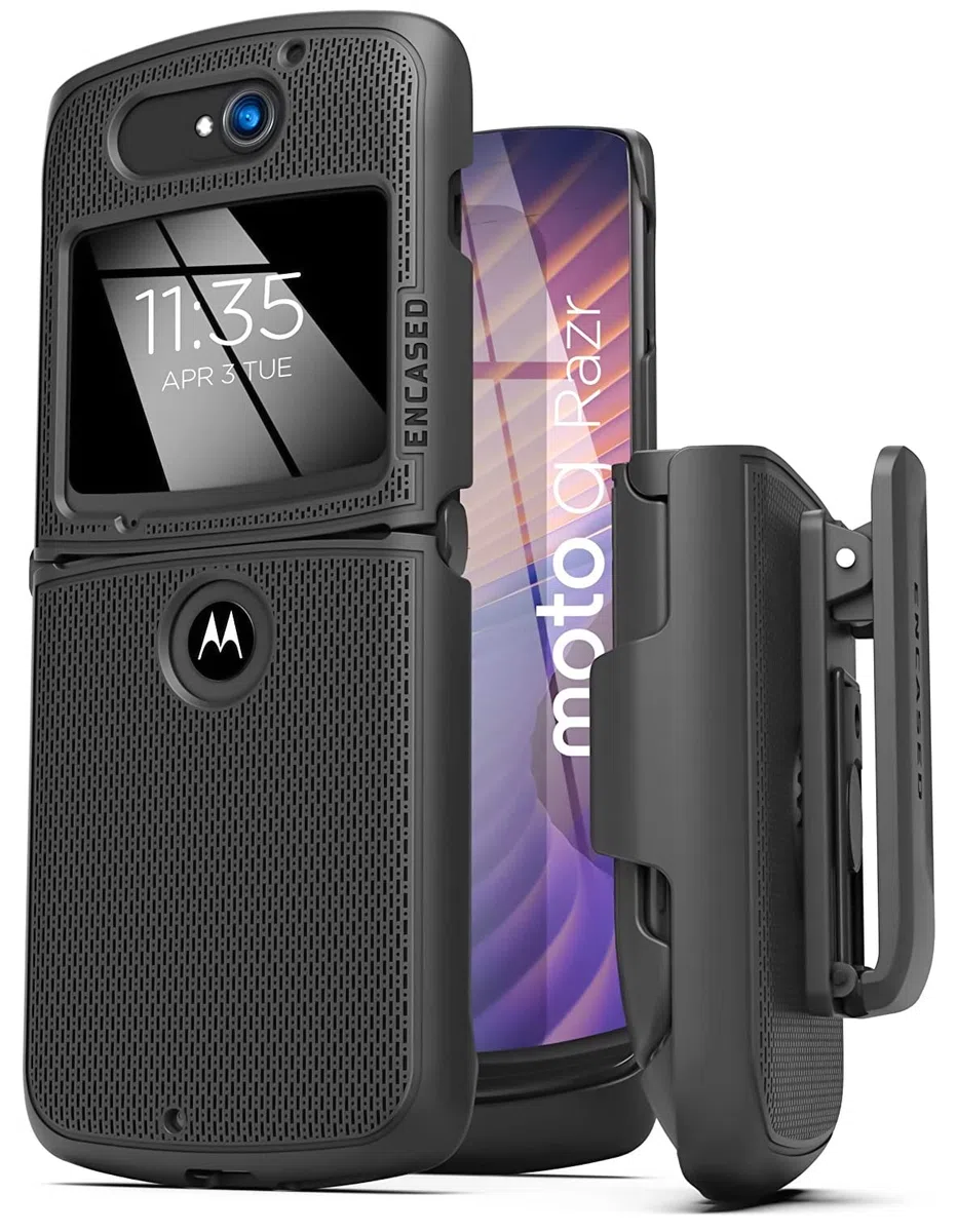 Encased DuraClip - Custodia con clip da cintura per Motorola RAZR 5G (versione 2020)