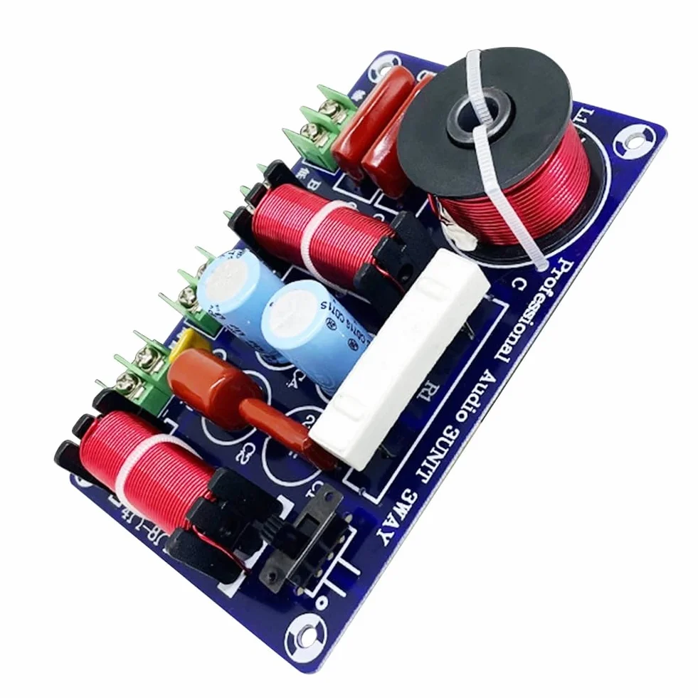 2 Pezzi a 3 Vie, 250 W, 850/5200 Hz, divisore di frequenza Fai da Te, Circuito di filtraggio, HiFi, Stereo Audio, Crossover Durevole, Facile da Usare