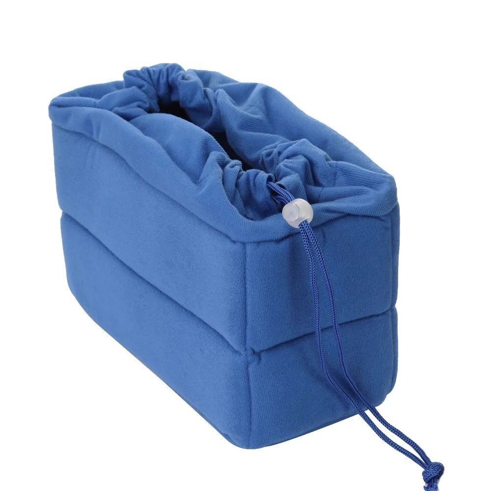 Borsa fotografica, Antiurto Imbottita Pieghevole Partition Inserto Macchina Fotografica Custodia per Macchine Fotografiche Reflex(blu)