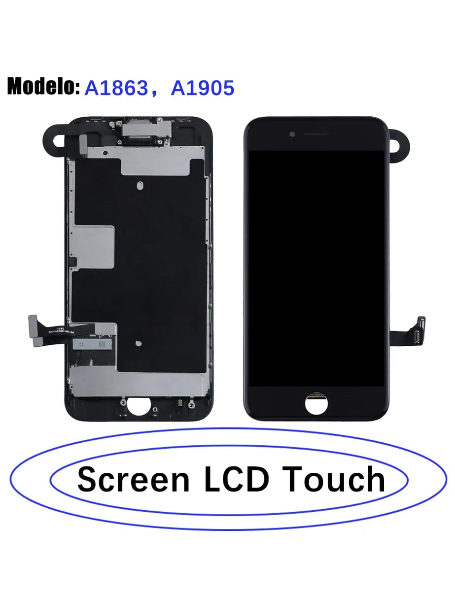 Display per iPhone 8 LCD Schermo di ricambio FHD Touchscreen Digitizer Telaio Assemblaggio con Altoparlante auricolare, Fotocamera frontale, Sensore di prossimità, Adesivo impermeabile, Kit di