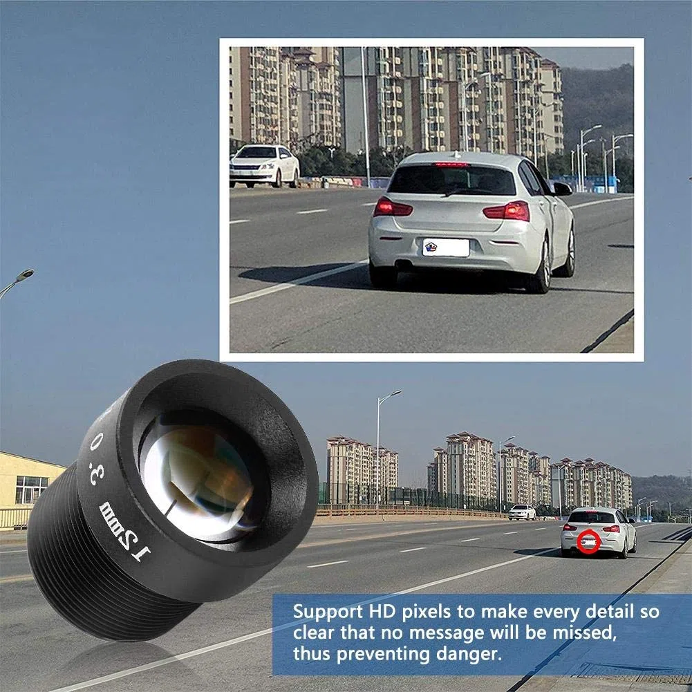 Sonew Lenti per Videocamera, Obiettivo di Ricambio HD per Obiettivo CCTV da 3 mm M12 da 12 mm per Telecamera di Sicurezza