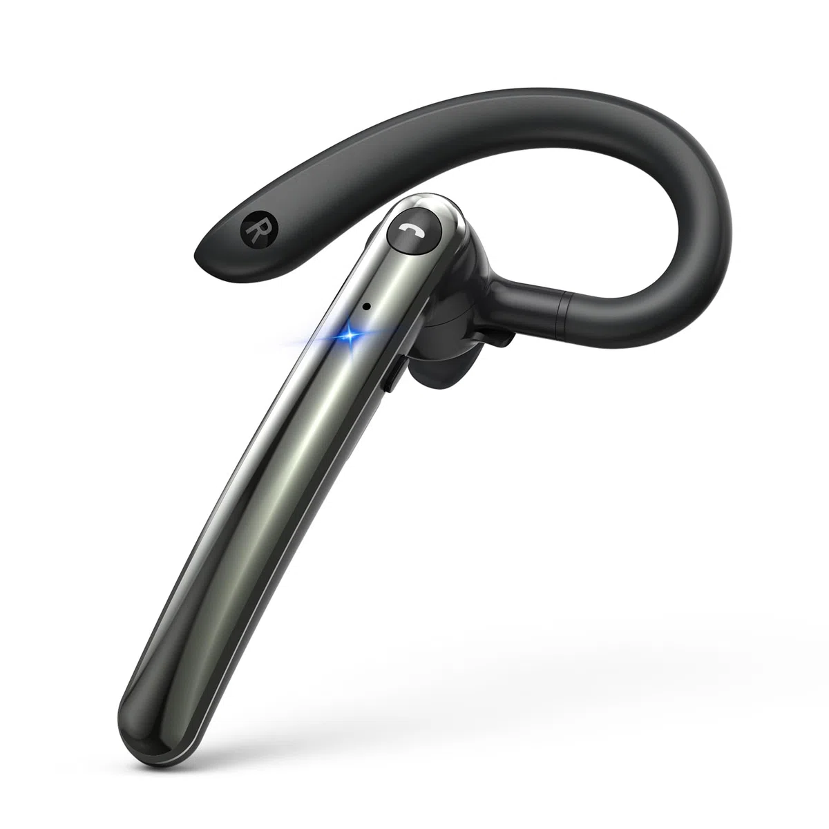 Auricolare Bluetooth Singolo con Doppio Microfono V5.4 Auricolari Bluetooth con Cancellazione del Rumore Mic Muto, 18 Ore Di conversazione, Connessione a due Dispositivi per Android/IOS/Laptop