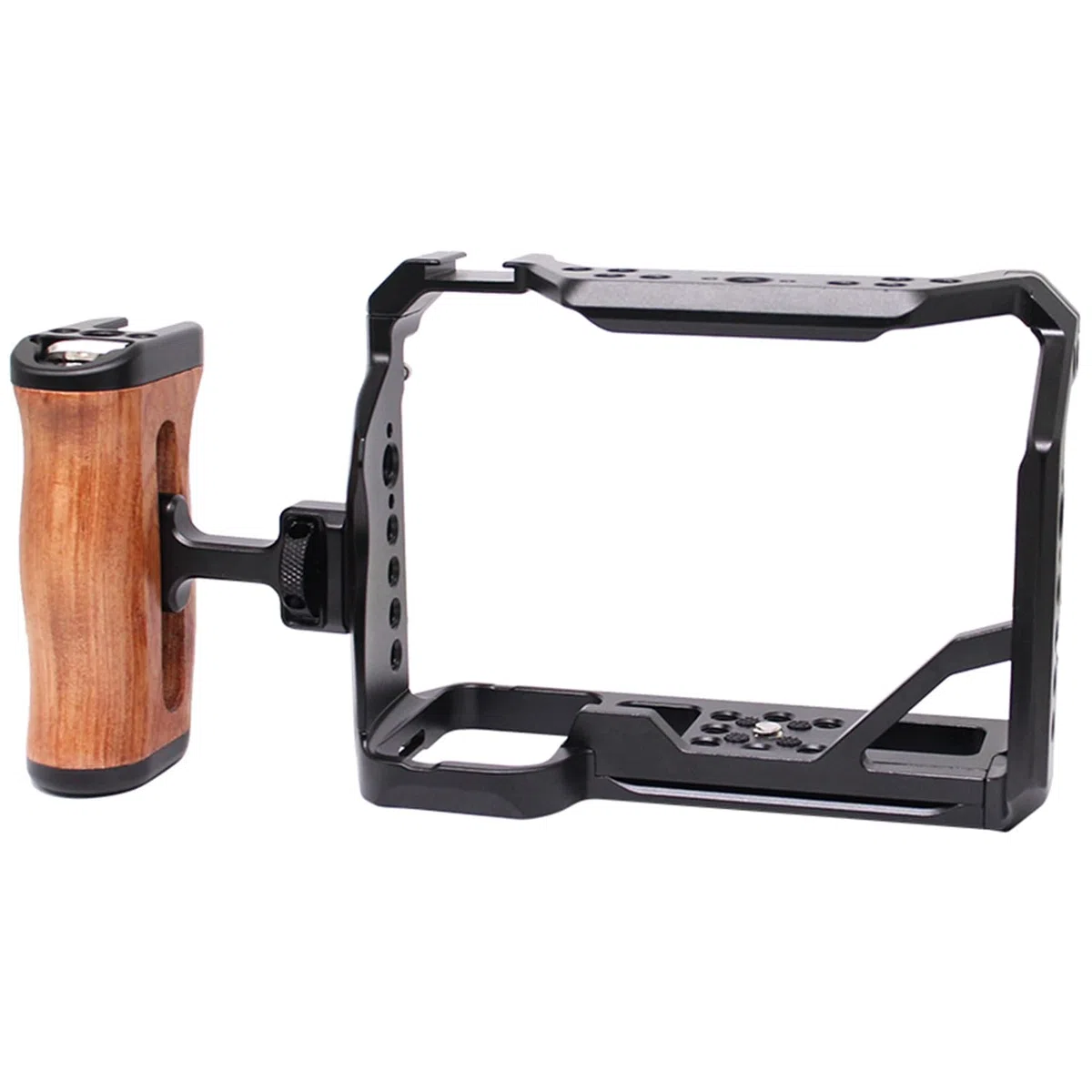 Maniglia laterale in legno compatibile con ARRI 1/4" e 3/8", maniglia sinistra/destra regolabile per EOS R50V/RP/R50/R100/R7/R8, Alpha A7R V/A7 IV/A7S III/7R V/S III/A7R IV, A6700/FX30/FX3