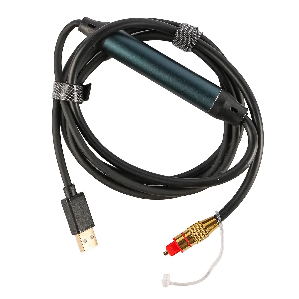 Sarini Adattatore audio ottico da USB A a fibra ottica, connettore SPDIF audio da 1,5 m/4,9 piedi, cavo convertitore audio femmina per computer, laptop, scatola audio ottica
