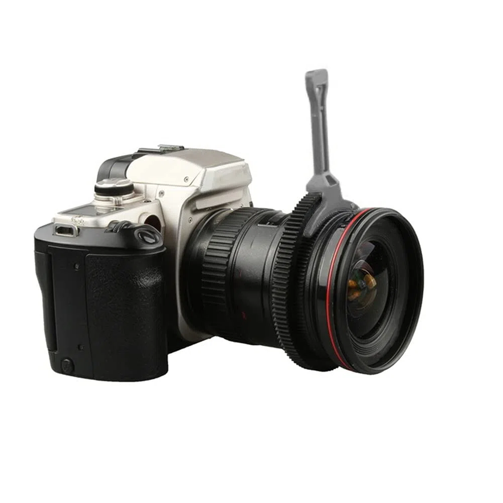 Materiale durevole in plastica e gomma, presa di messa a fuoco, leva del cambio, presa di messa a fuoco per tutte le fotocamere DSLR, videocamere, Dv, HDV (grigio)
