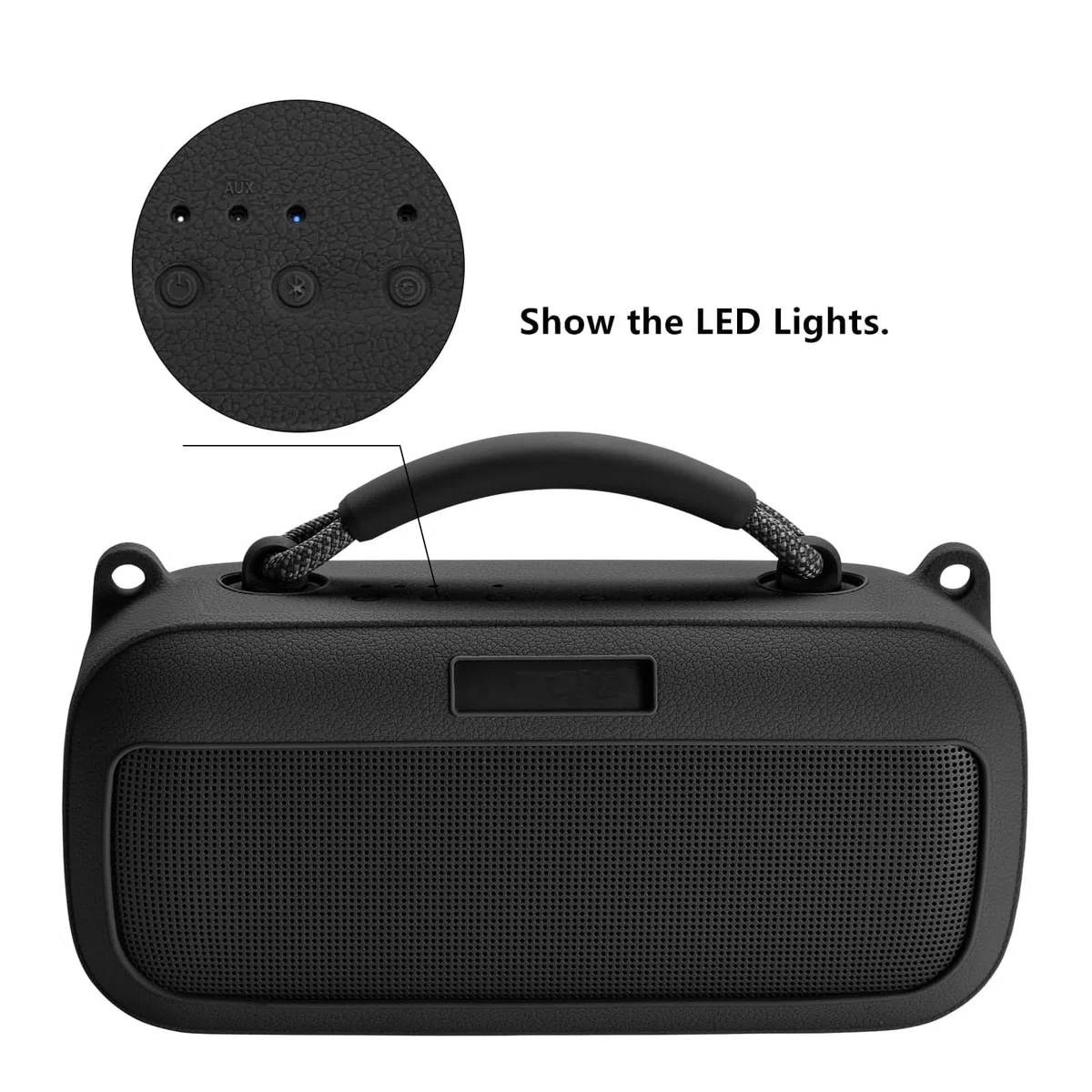 Custodia in Silicone per Bose NUOVO Diffusore Portatile SoundLink Max,Soundlink Max Manicotto da Viaggio Portatile Borsa di Trasporto con Tracolla(Nero)