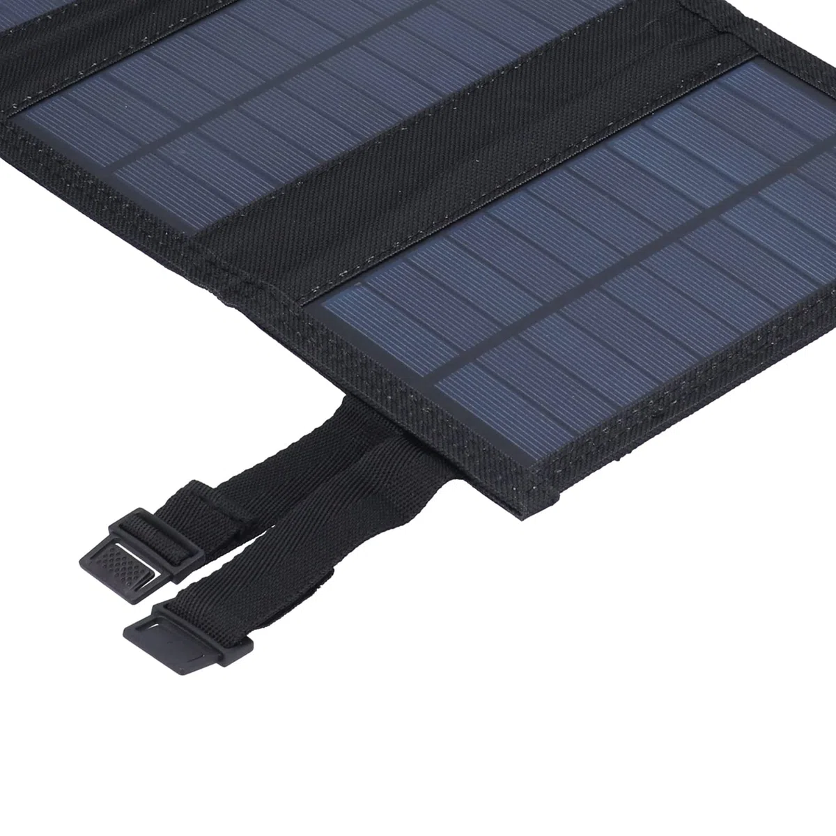 Pannello solare USB da 20 W Collapsible Policristallino Caricatore Celle Solari Portatile Dispositivo Esterno Caricatore Pieghevole (Nero)