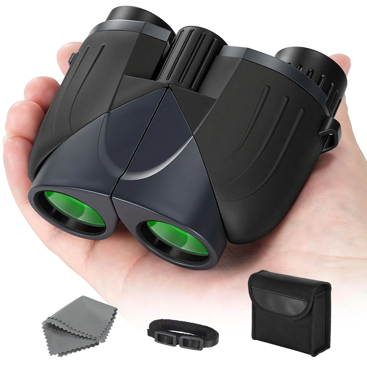 LIORQUE 10×25 Binocolo Professionale per Bambini e Adulti | Cannocchiale Portatile Pieghevole | Per Scarsa Illuminazione | Ideale per Birdwatching, Trekking, Viaggi e Caccia