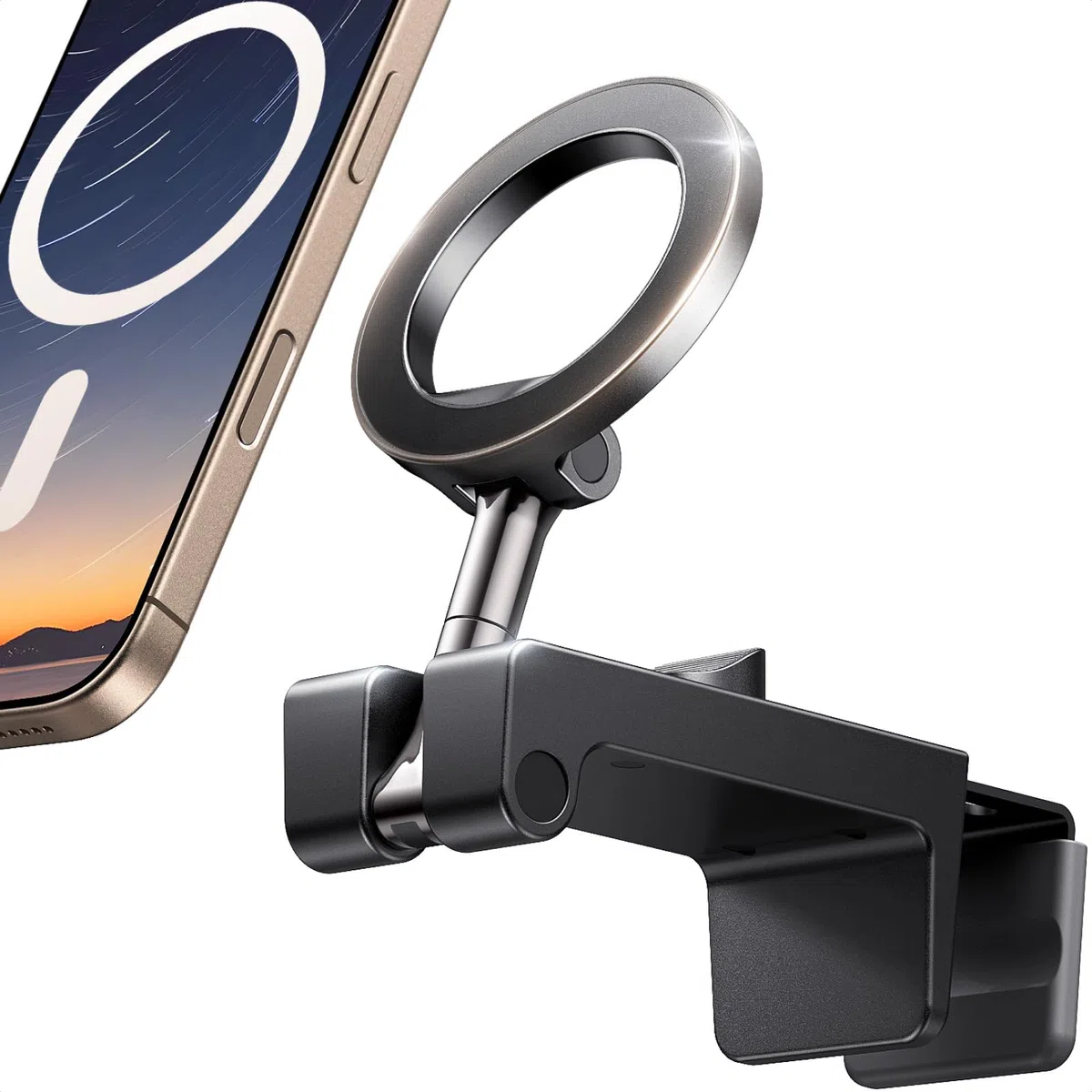 UGREEN Supporto Cellulare Magnetico per Aereo, Accessorio da Viaggio Pieghevole Portatile Universale con Rotazione di 360 Gradi Compatibile con MagSafe iPhone 16 Plus Pro Max 15 14 13 Galaxy S24 S23