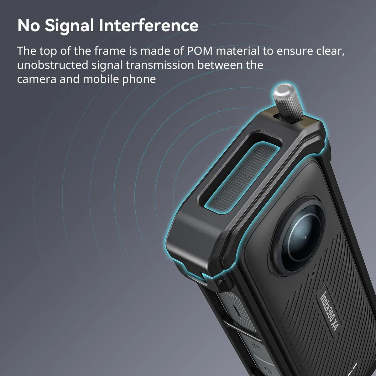 SMALLRIG Cage per Insta360 X4, Custodia Protettiva in Alluminio per Insta360 X4 con Copriobiettivo in Silicone, Slitta Fredda Incorporata e Foro Filettato Antideflessione da 1/4"-20-4278