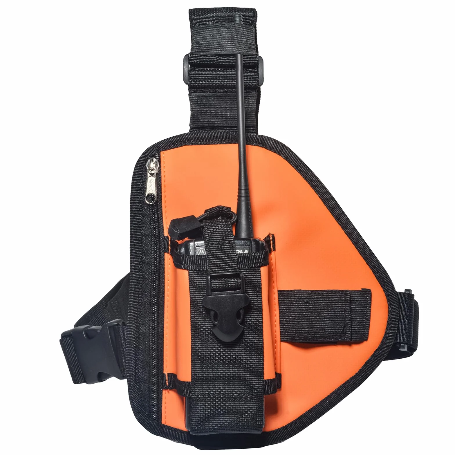 HYS Pettorina per walkie talkie con tracolla regolabile, compatibile con Baofeng Kenwood Quansheng Motorola radio bidirezionale