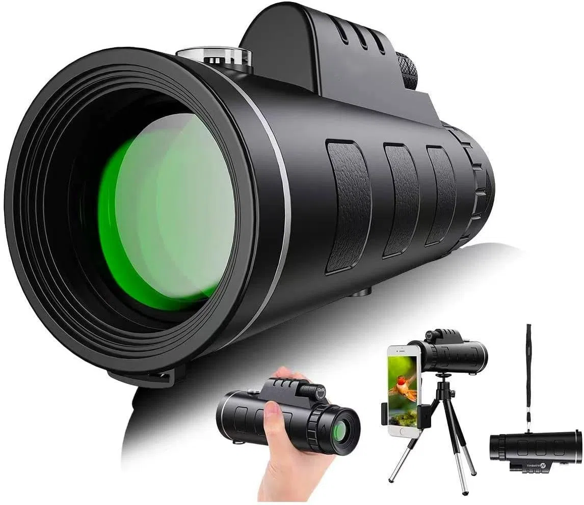 Monocolo 12x50, HD ad alta potenza Telescopio monoculare, BAK-4 Prisma e FMC Cannocchiale Monoculare, per watching caccia campeggio,escursionismo,concerti