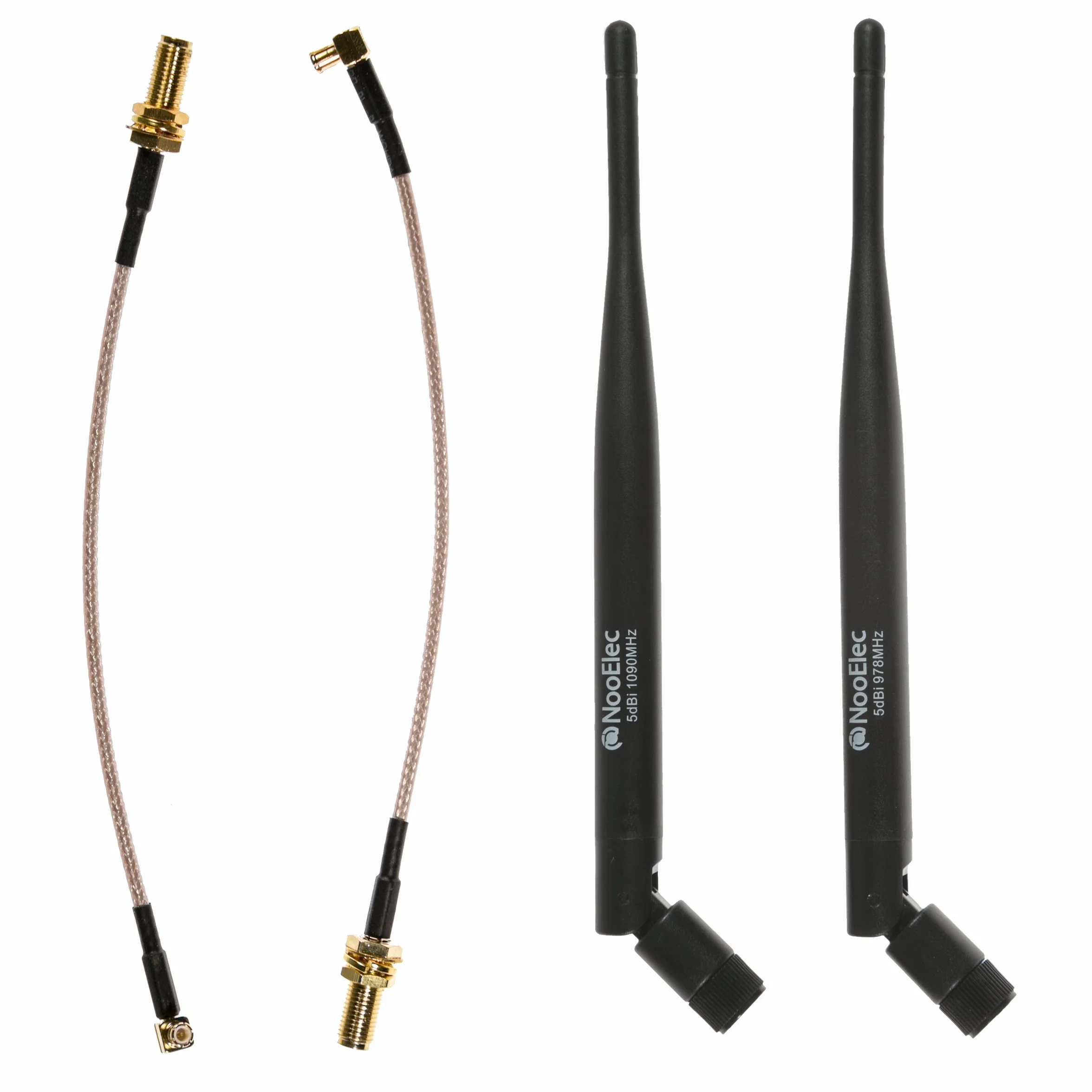 NooElec ADS-B Discovery 5dBi (High Gain) Antenna Bundle - 1090 MHz e 978 MHz Antenna Bundle per la Software Defined Radio (SDR) SMA e MCX