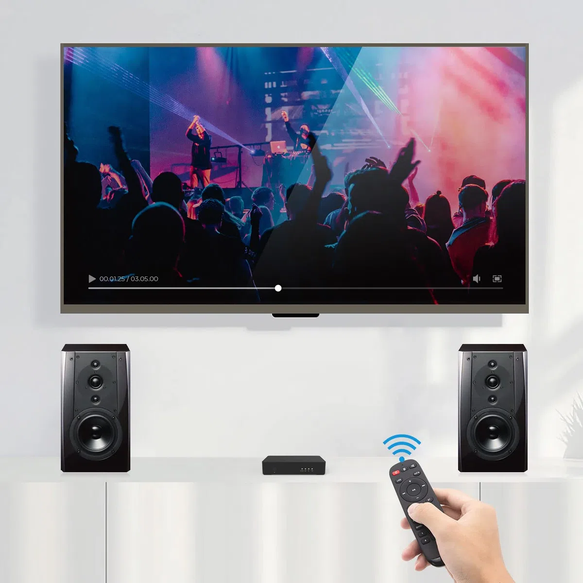 Ricevitore audio WiFi e Bluetooth 5.0 preamplificatore audio, ricevitore wireless Multiroom/Multizone Home Stereo con Airplay Spotify Connect e telecomando per altoparlanti fai da te - Arylic