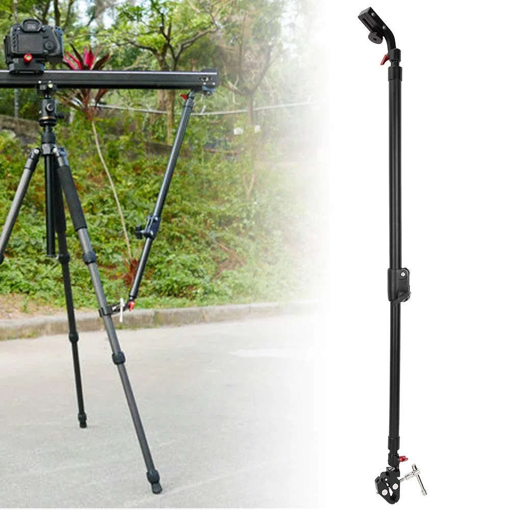 Asta di supporto, supporto per slider video per fotocamera professionale in lega di alluminio Aste per treppiede portatili Staffa a forma di ferro di cavallo con cursore regolabile per smartphone Viag