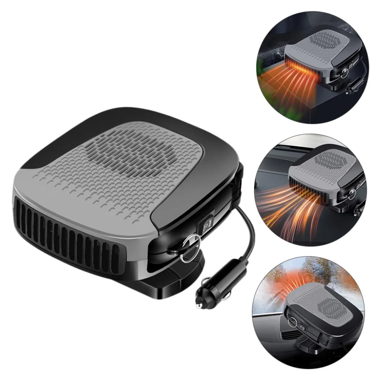 Riscaldatore per Auto 12V Portatile Sbrinatore Rapido, Ventilatore Riscaldante Compatto in Plastica per Riscaldamento Interno Veicolo e Rimozione Neve Invernale