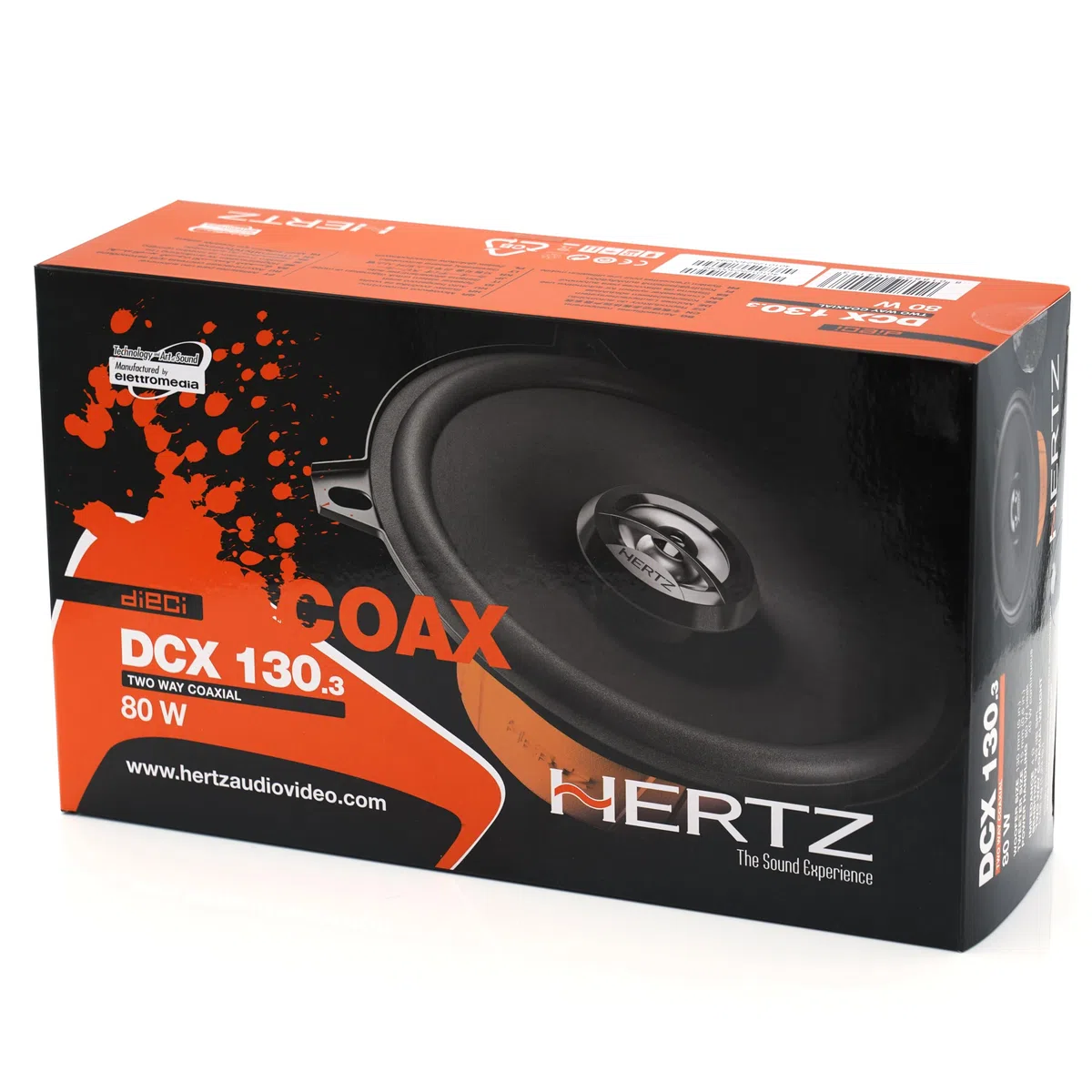 Hertz DCX 130.3 – Coppia di altoparlanti coassiali auto 2 vie da 130 mm, 80W di potenza massima, cono in polipropilene e tweeter PEI integrato