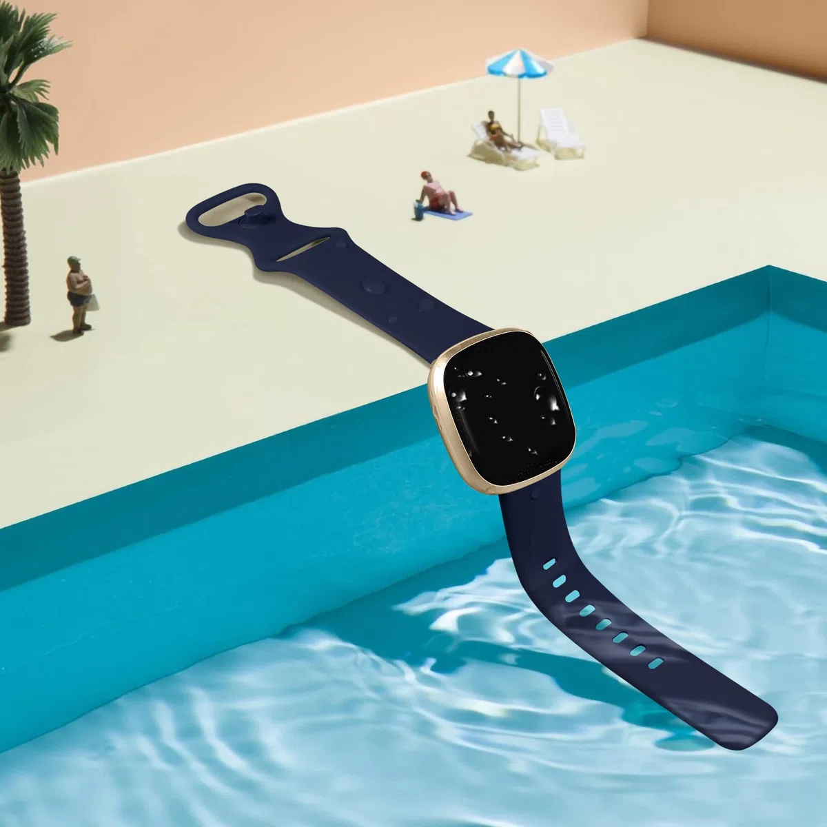 Charlam 6 Pezzi Cinturino Compatibile con Fitbit Versa 3/ Versa 4 Cinturino/Fitbit Sense/Sense 2 Cinturini, Cinturino di Ricambio per Sportivi Morbidi per Donna Uomo, Piccoli Grandi