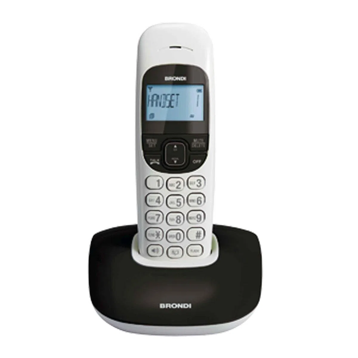 Brondi Nice Telefono Cordless, Nero/Bianco