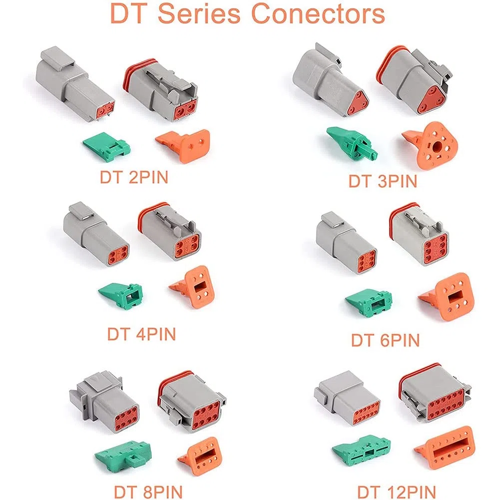 Spina Connettore Elettrico, Set 2 3 4 6 8 12 Pin per Kit Assortimento Connettori Deutsch DT