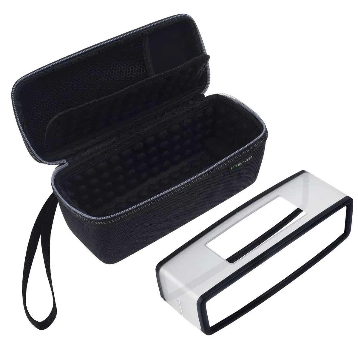 Custodia di Trasporto per Proteggere e Trasportare il tuo Bose Soundlink Mini 1 e 2 - Interno Imbottito con Bolle per Altoparlante e Dock - Tasca in Rete - Laccetto da Polso