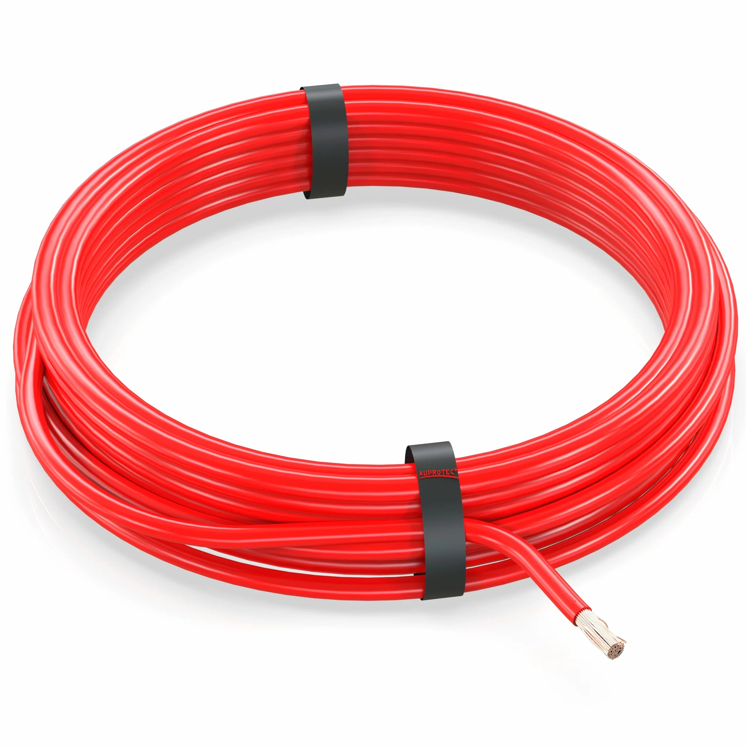 AUPROTEC Cavo unipolare 6,0 mm² Filo Elettrico ad Anello: 10m, Rosso