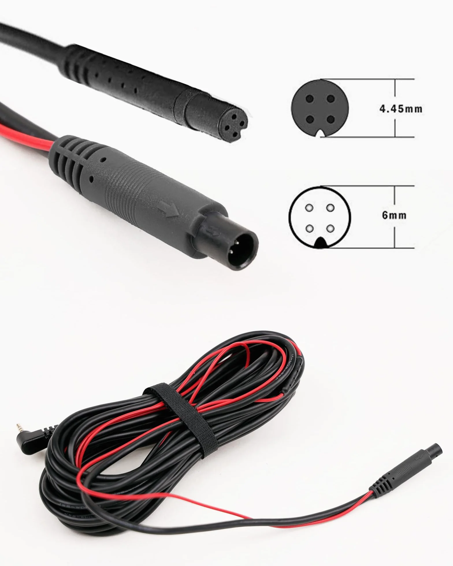 WOLFBOX 50Ft Cavo Di Ricambio Più Lungo Della Telecamera Posteriore per G840S/G930/G840H/G850/G900/i07 Specchietto Retrovisore Smart (4 Pin, 2,5 Mm)