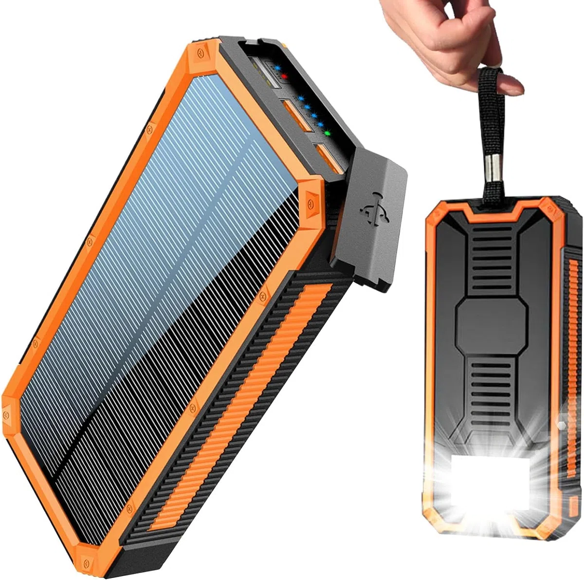 Caricatore solare 20000mAh PD20W Batteria esterna Solar Power Bank Caricabatterie portatile USB C Ricarica Rapida Compatibile con Tablet Telefono