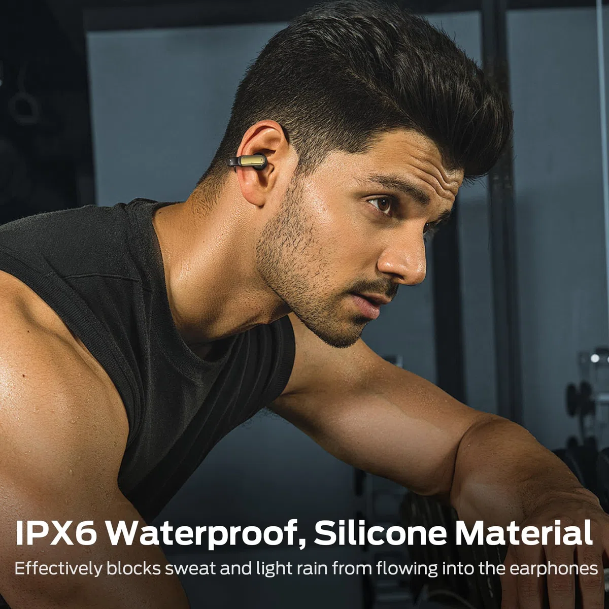 oraolo Cuffie Bluetooth Open-Ear, Clip-On Auricolari Aperti Bluetooth 5.4, Cuffie On Ear Aperti Controllo Touch 32H Cancellazione del Rumore IPX6 Impermeabile per Sport Fitness, Nero