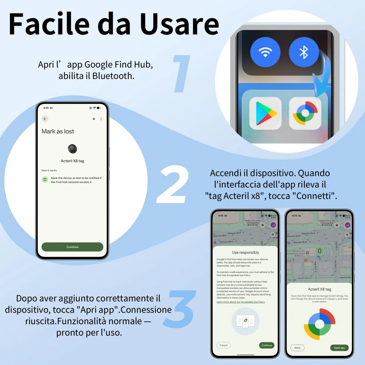 GPS Tracker per Auto Android, Bluetooth Localizzatore Gps Senza SIM, Magnete Integrato Ultra-Potente Compatibile con Google's Find Hub (Solo Android) per Bambini, Auto, Animali Domestici - Nero