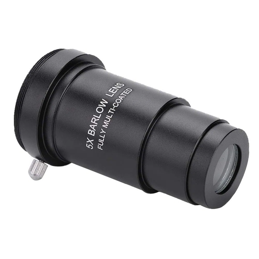 Lente di Barlow 5X, multistrato 1.25 "Lente di Barlow 5X Filettatura M42 per telescopi Oculare Adattatore M42 x 0,75mm con filettatura a T, può essere fissata alla fotocamera DSLR o SLR tramite