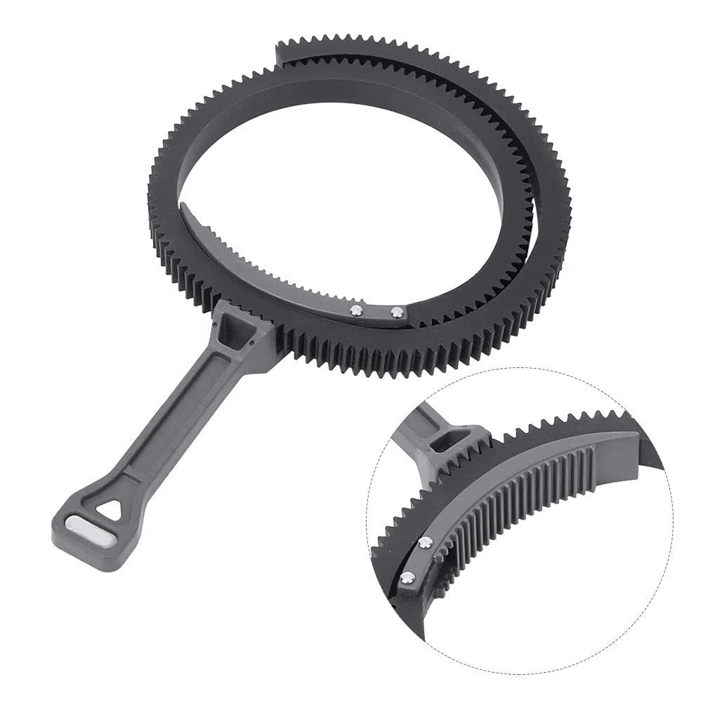 Materiale durevole in plastica e gomma, presa di messa a fuoco, leva del cambio, presa di messa a fuoco per tutte le fotocamere DSLR, videocamere, Dv, HDV (grigio)