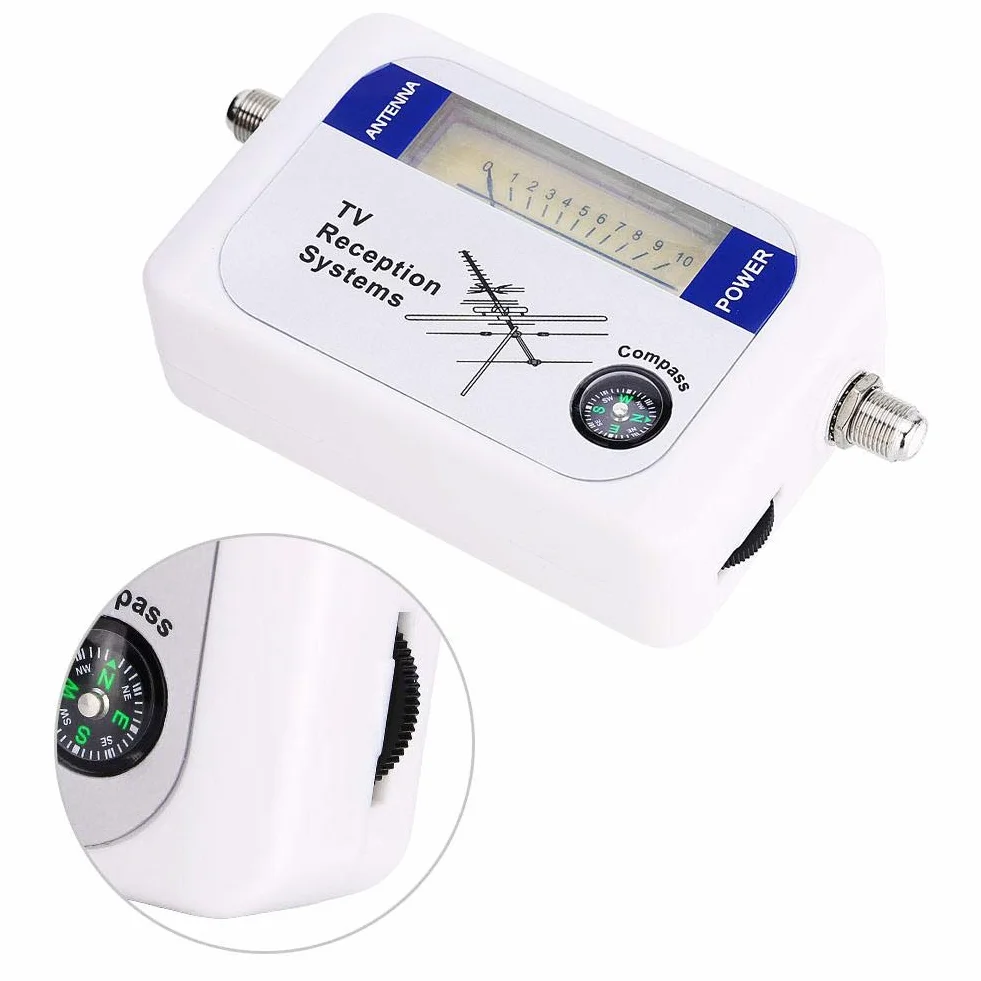 Finder del Segnale TV Antenna Finder del Segnale DVB-T Signal Strength Finder HD TV Aerial Finder con Funzione di retroilluminazione per Antenna satellitare a Lungo Raggio
