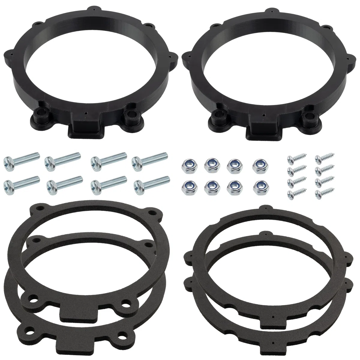 Aerzetix - Kit di 2 adattatori/supporti per altoparlanti Ø130mm per porte anteriori | compatibile con Mercedes Sprinter W906, Vito W639, VW Crafter I