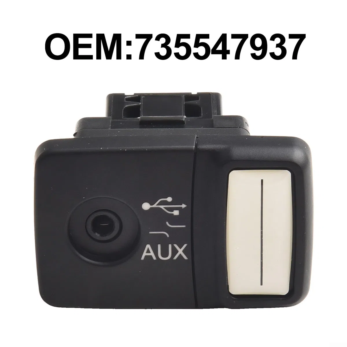 Modulo adattatore AUX lettore multimediale USB per Fiat 500, Panda, Punto, Linea (OEM 735547937) ABS nero aggiornamento audio auto