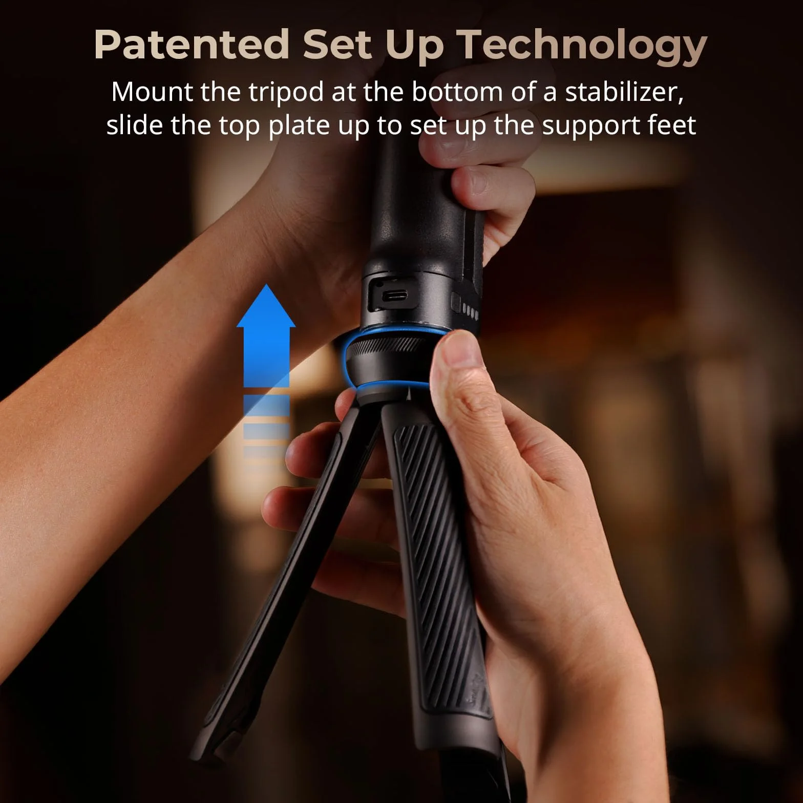 SMALLRIG Mini Treppiede a Sgancio Rapido, Compatibile Universalmente con Supporto a Vite da 1/4"-20 per Stabilizzatori, Fotocamera, Gabbia - 4117
