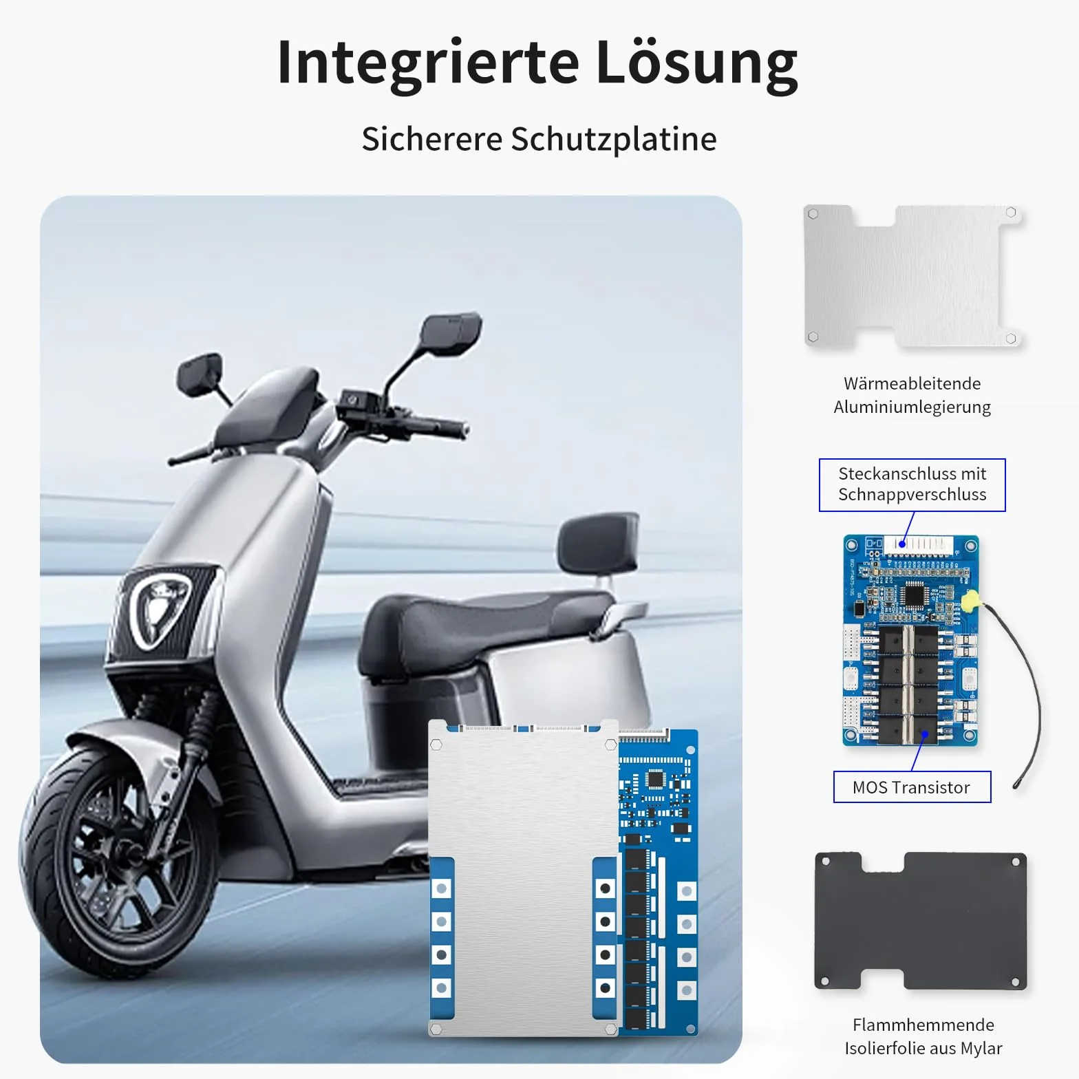 BMS 10S 36V 30A - Scheda di protezione PCB al litio con linea di bilanciamento e NTC, connettore comune, dieci funzioni di protezione, sistema di gestione delle batterie agli ioni di litio, BMS