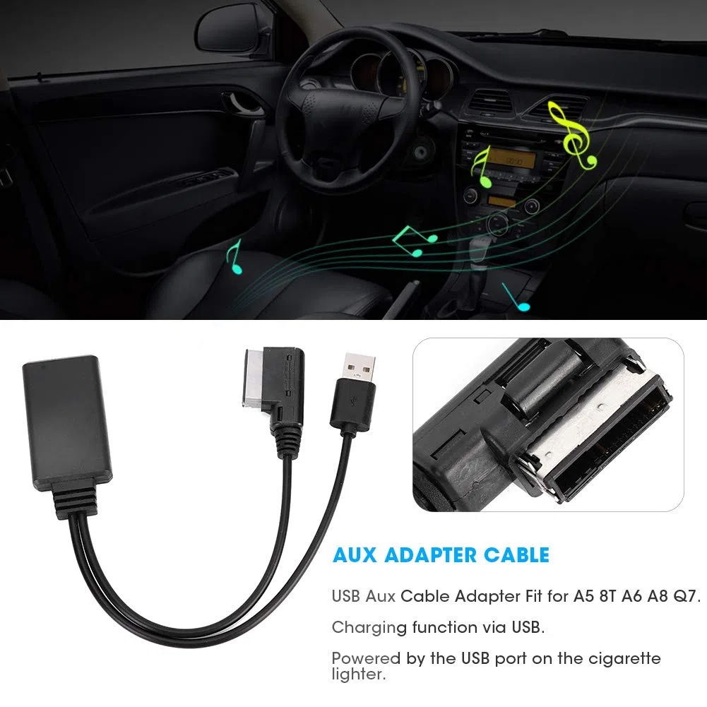 Cavo Adattatore USB AUX, Cavo Adattatore o Bluetooth Radio Stereo MP3 per Auto 8T 4F A8 4E 7L AMI MMI 2G